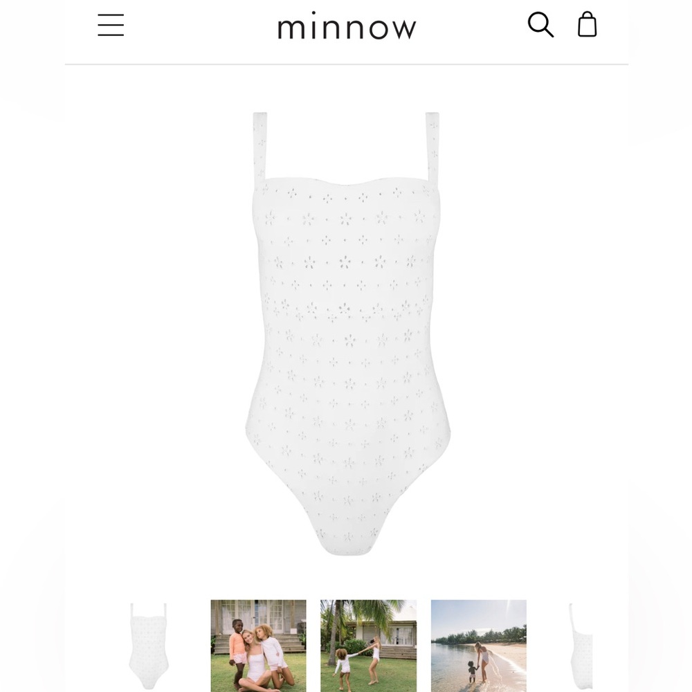 Minnow eyelet one piece NWT White